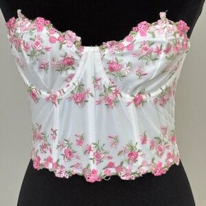Floral Embroidered Bustier Top